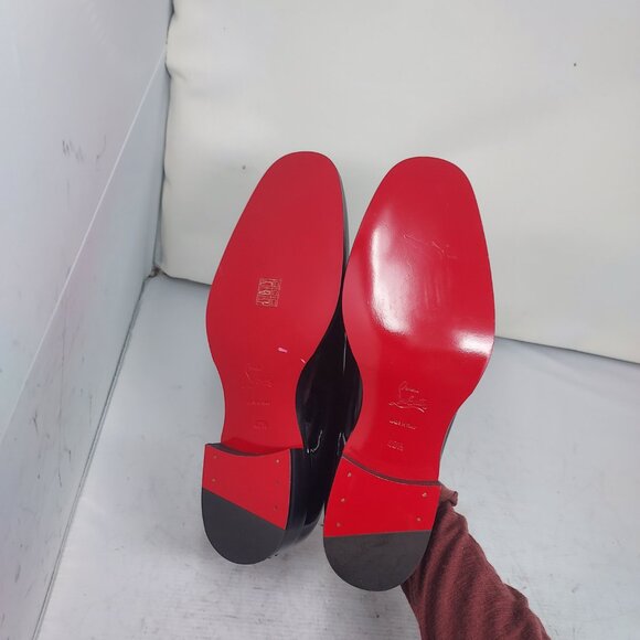 CHRISTIAN LOUBOUTIN MENS Marco Spike Patent Suede Lace Up Derby Shoe - Picture 2 of 11